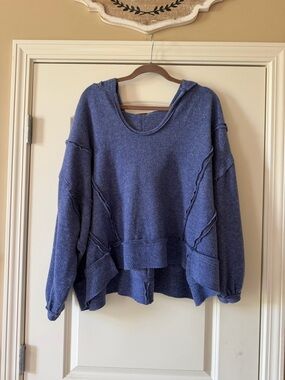 Zenana Outfitters Oversized Navy Hooded Pullover